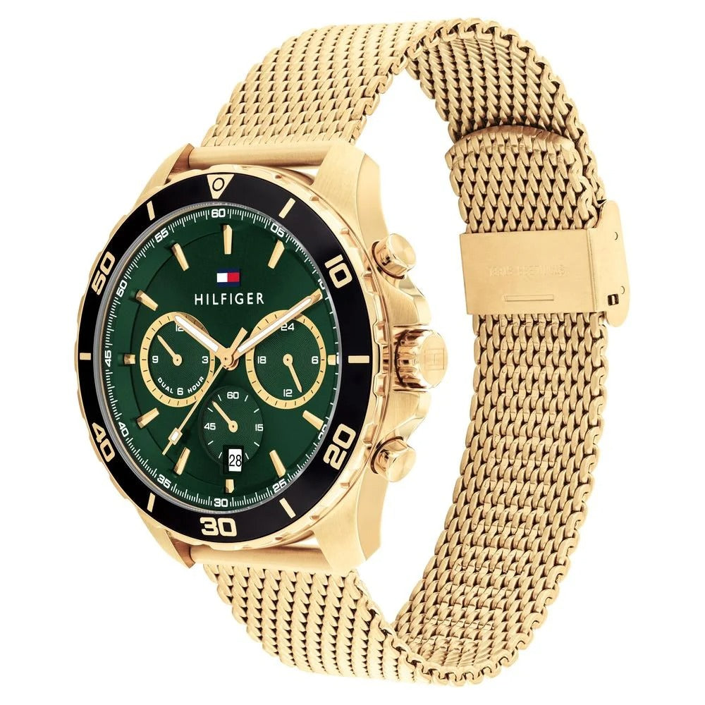 Tommy Hilfiger Quartz Multifunction Green Stainless Steel Strap for Men