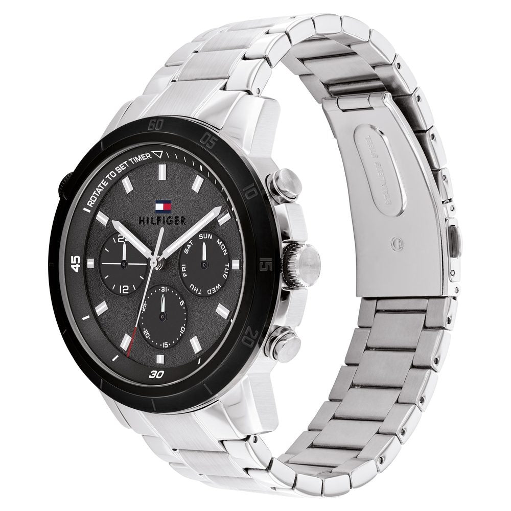 Tommy Hilfiger Quartz Multifunction Grey Stainless Steel Strap for Men