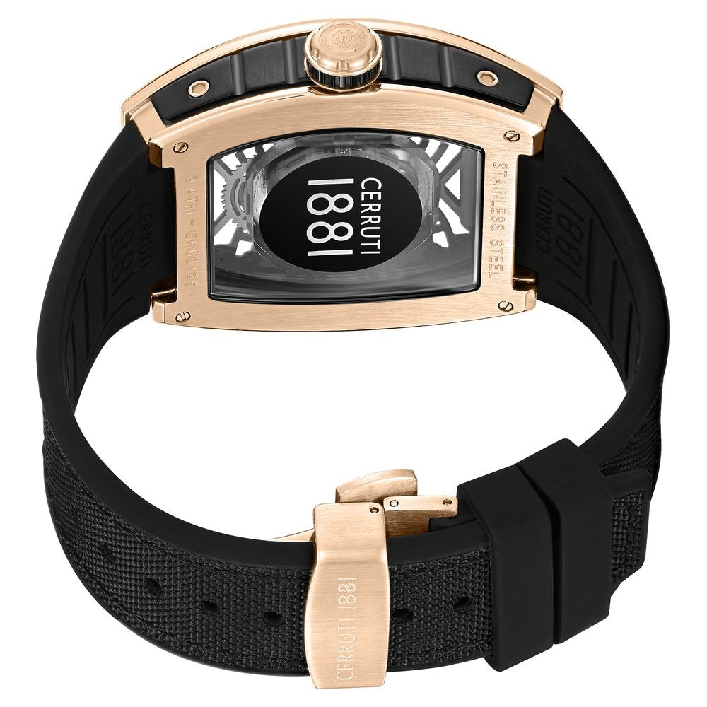 Cerruti 1881 Quartz Analog with Date Black Dial Stainless Steel Strap Watch for Men