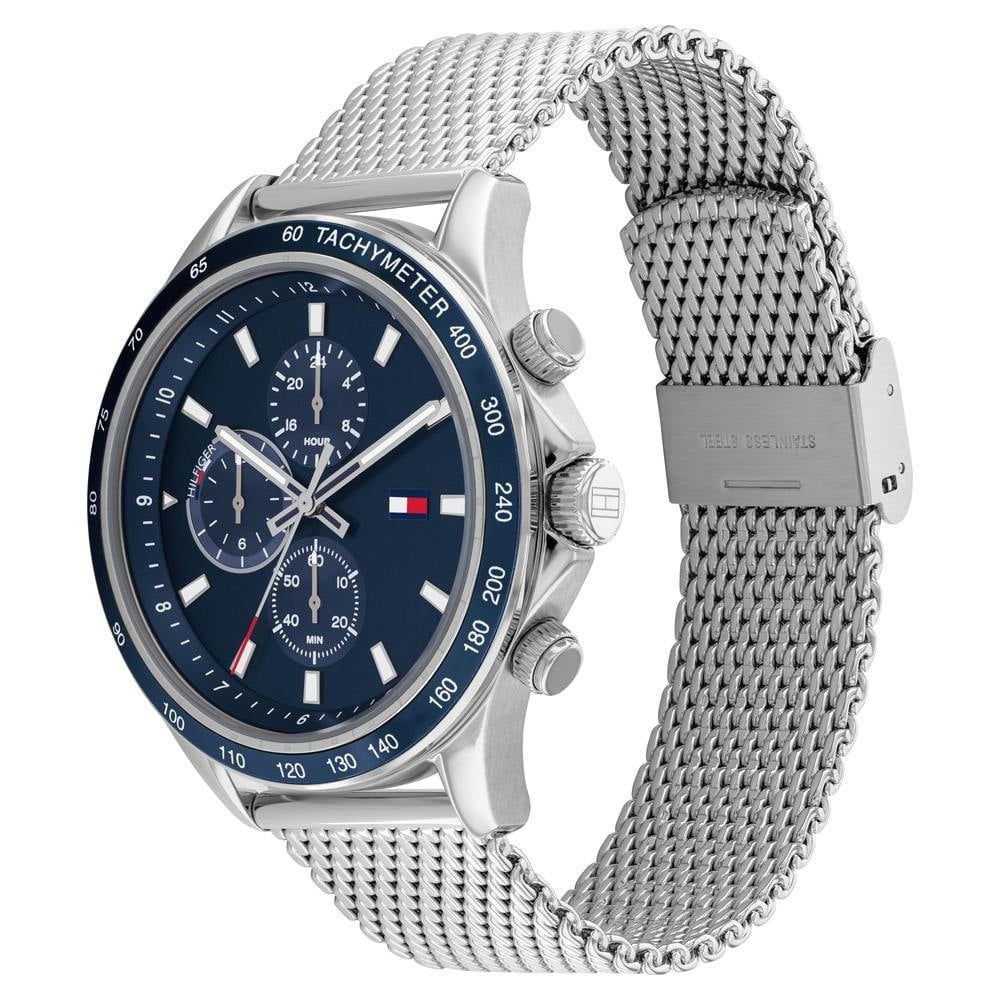 Tommy Hilfiger Quartz Multifunction Blue Dial Stainless Steel Strap Watch for Men