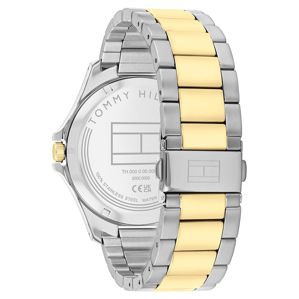 Tommy Hilfiger Quartz Analog Green Dial Two Toned Stainless Steel Strap Watch For Men