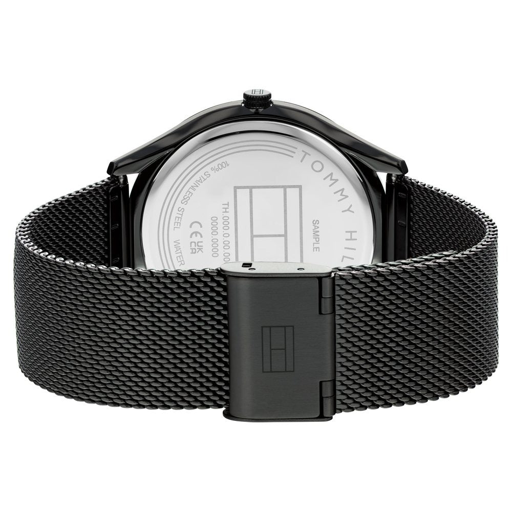 Tommy Hilfiger Black Dial Black Stainless Steel Strap Watch for Men