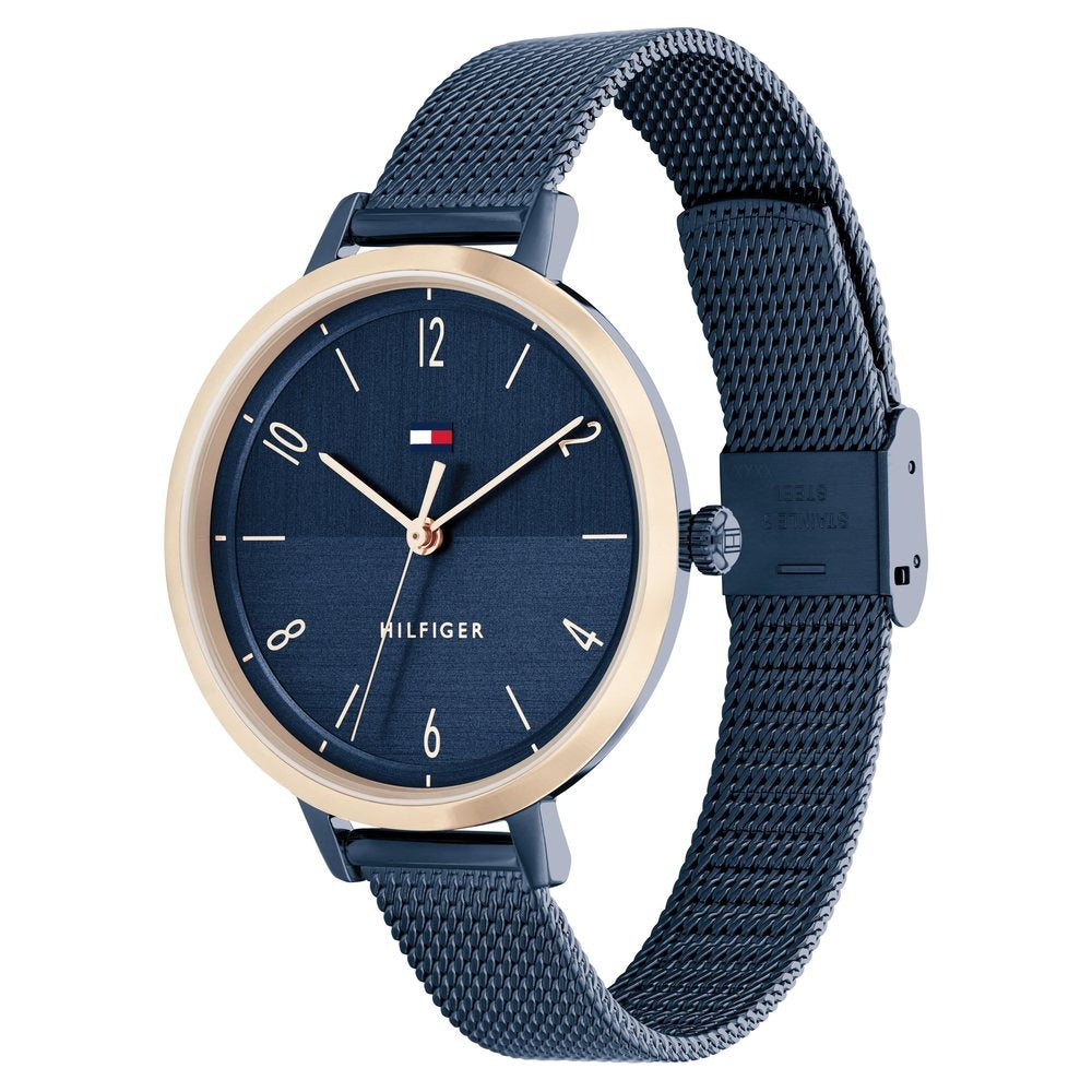 Tommy Hilfiger Quartz Analog Blue Dial Stainless Steel Strap Watch for Women