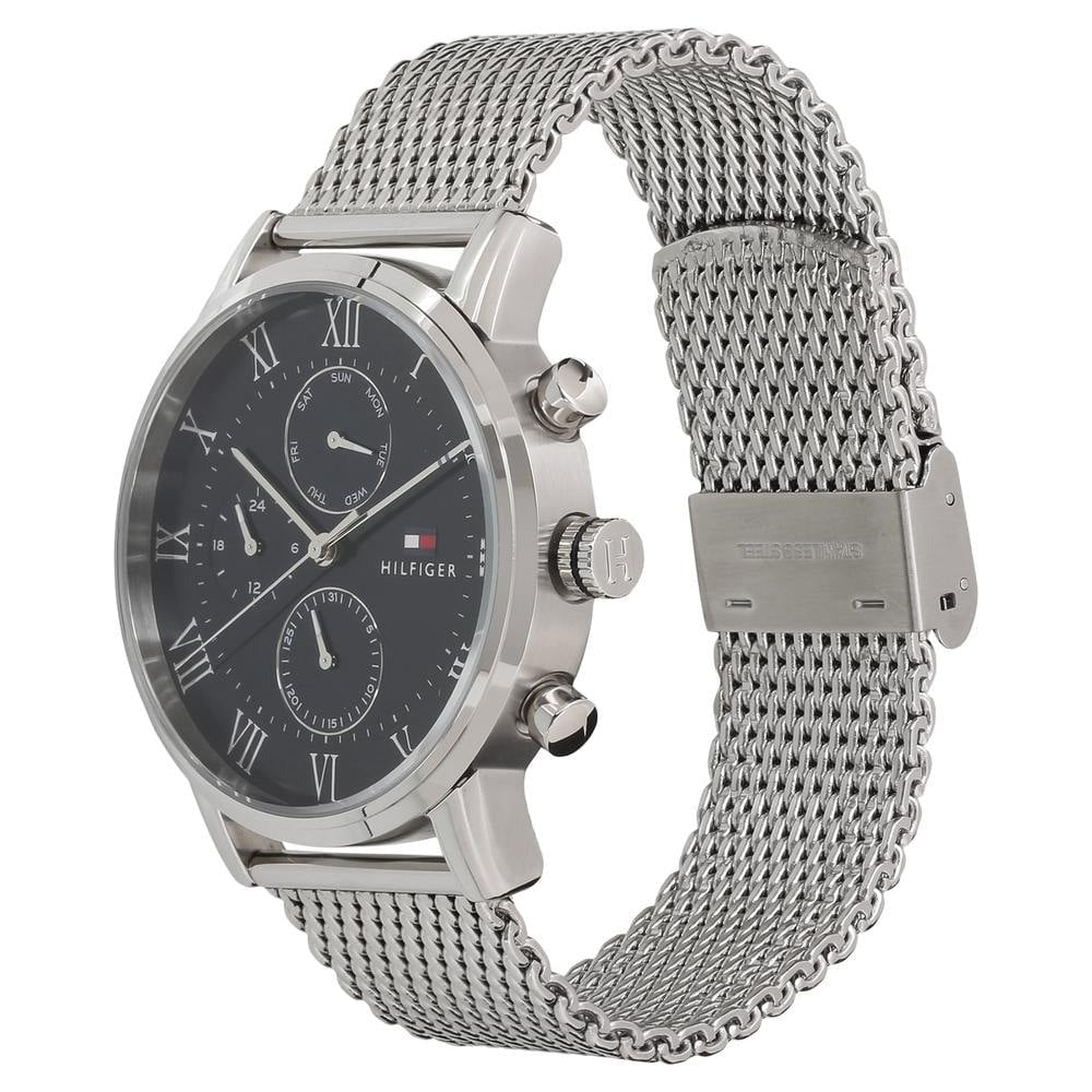 Tommy Hilfiger Quartz Multifunction Blue Dial Metal Strap Watch for Men