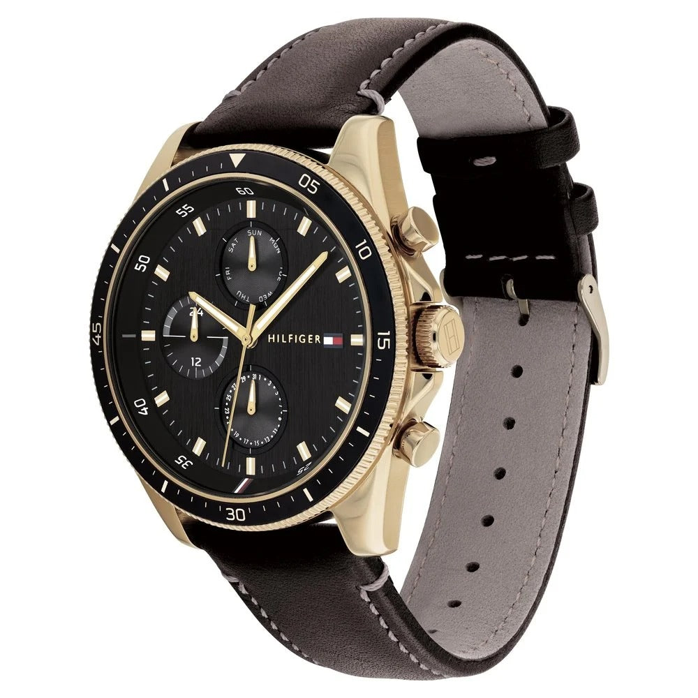 Tommy Hilfiger Black Dial Quartz Multifunction Watch for Men