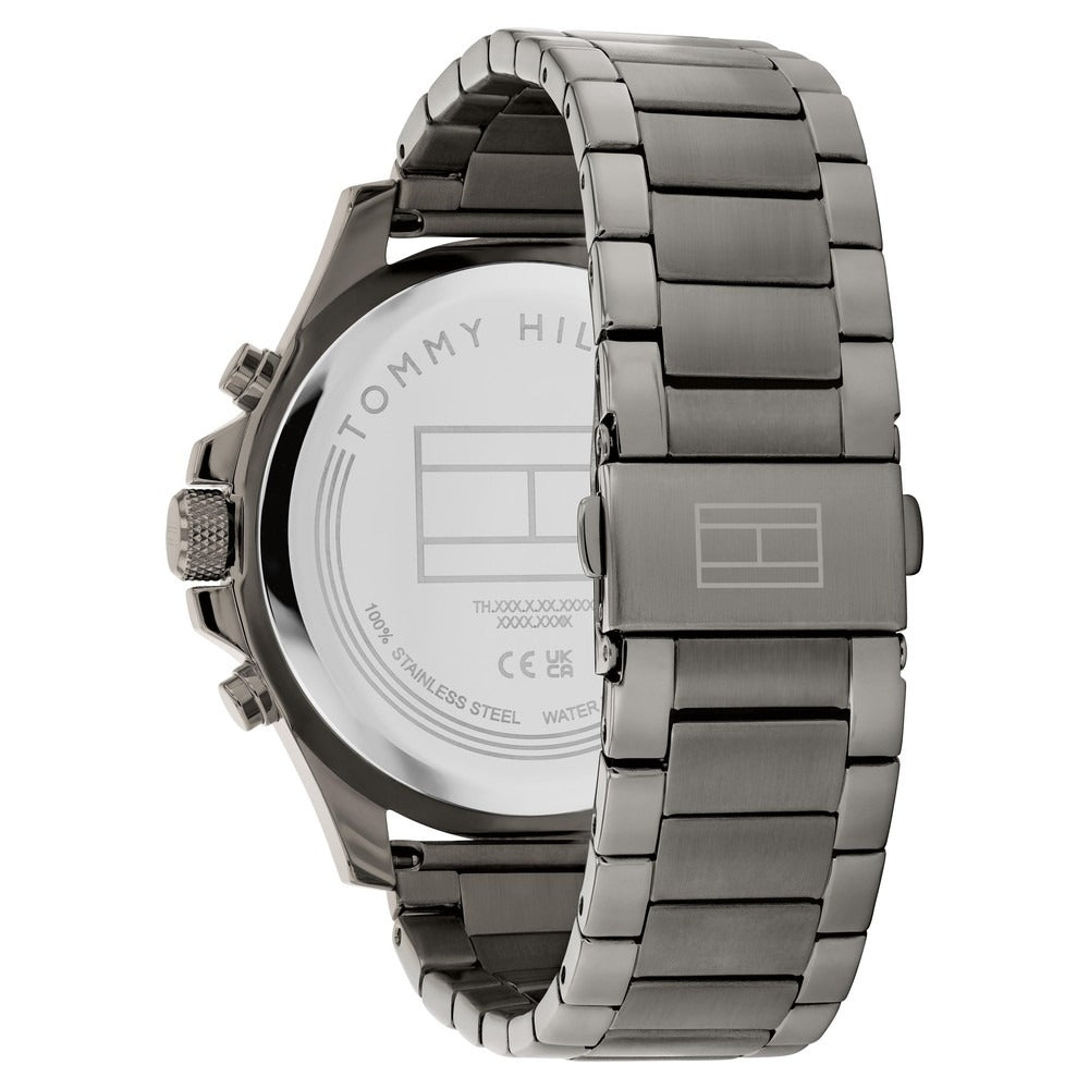 Tommy Hilfiger Quartz Multifunction Green Dial Grey Stainless Steel Strap Watch for Men
