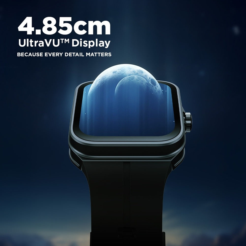 Fastrack VOX Neo Smartwatch 4.8CM Ultra Vu Display, Offline Voice Commands, Functional Crown, IP68, Multiple Menu Styles