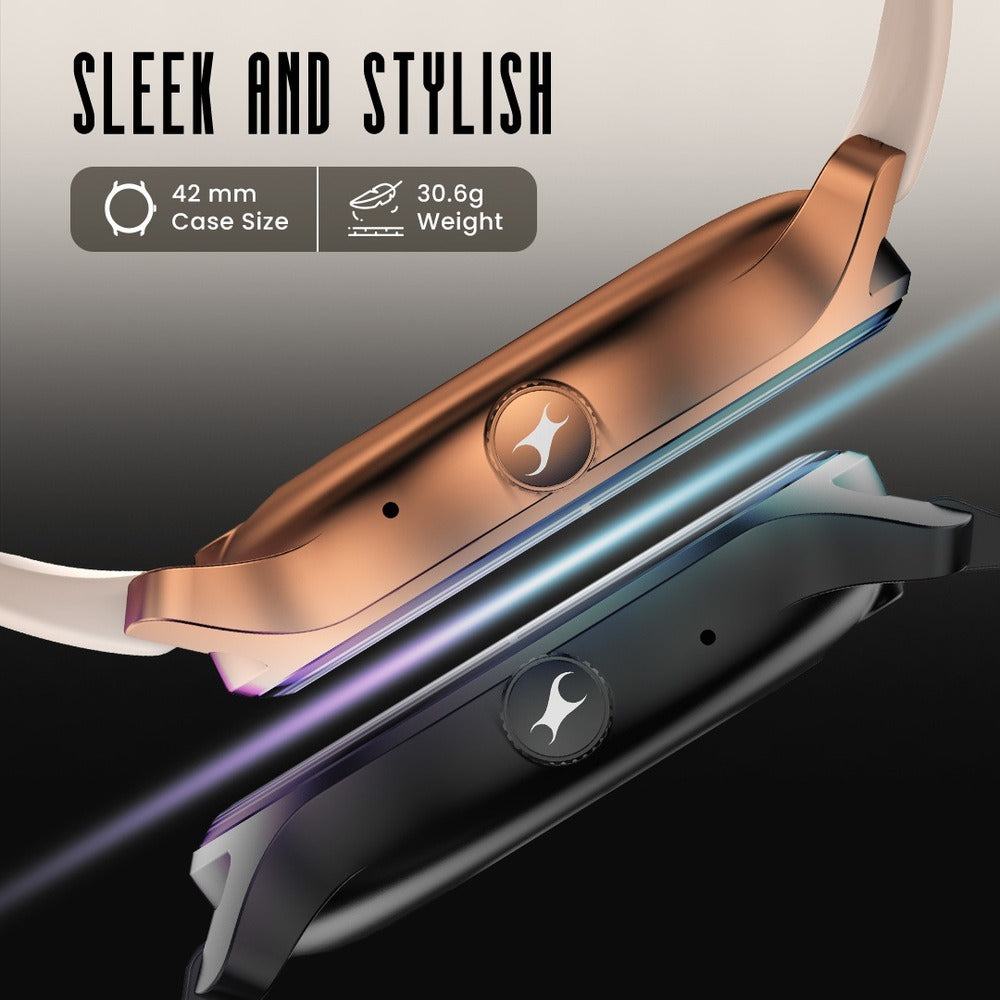 Fastrack Sleek Smartwatch 1.32" inch AMOLED Display, Sleek Design, Functional Crown, QR Hub, 24/7 Health Suite