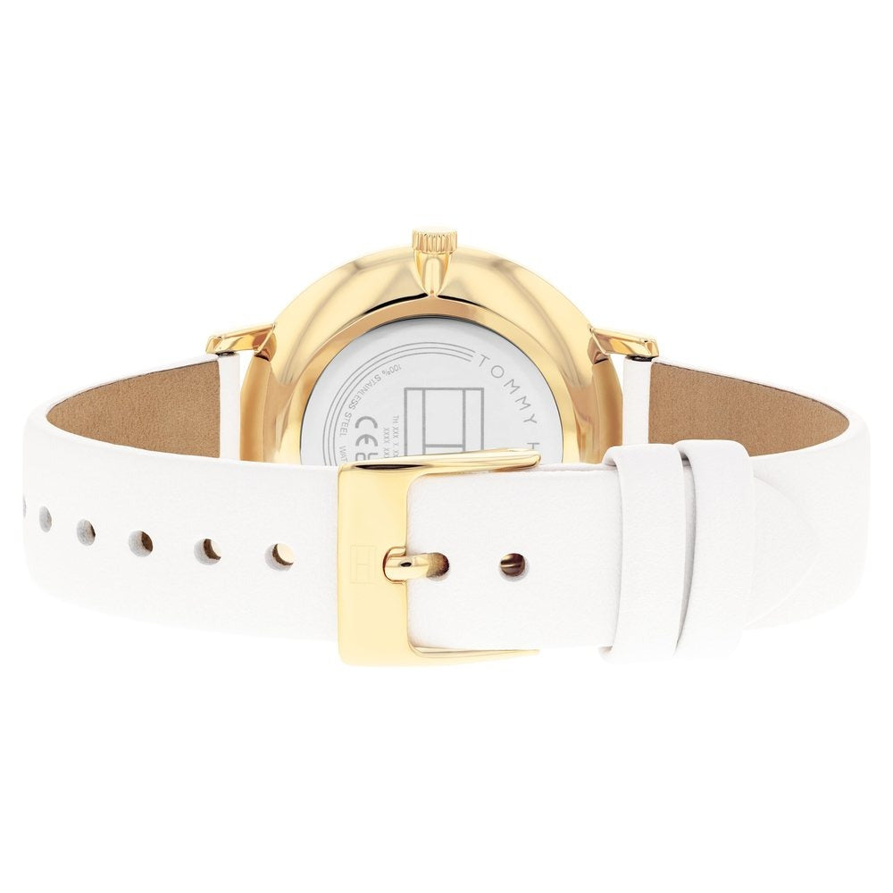 Tommy Hilfiger Quartz Multifunction Silver Dial Leather Strap Watch for Women