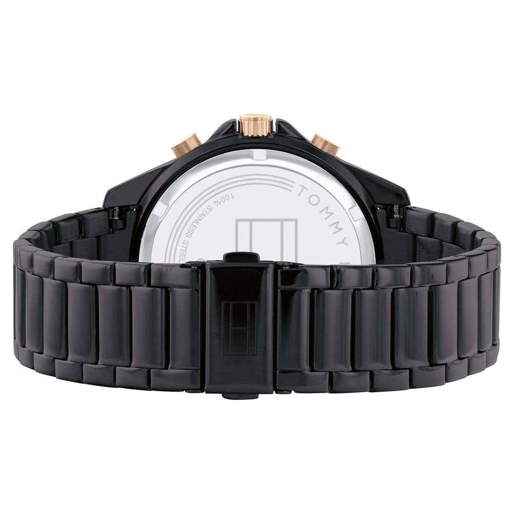 Tommy Hilfiger Quartz Multifunction Black Dial Stainless Steel Strap Watch for Men