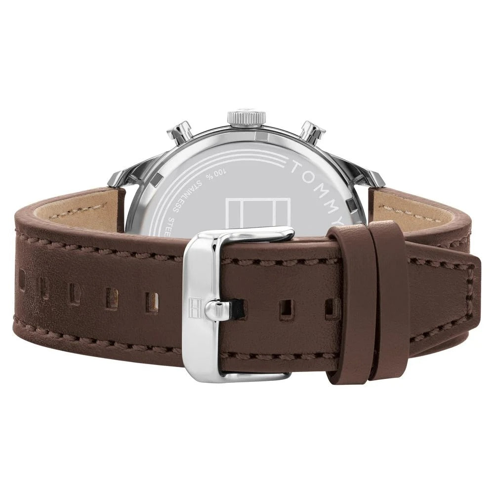 Tommy Hilfiger Blue Dial Leather Strap Watch for Men