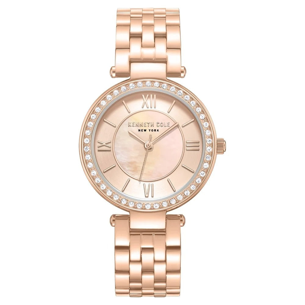 Kenneth Cole Quartz Analog Pink Dial Stainless Steel Strap Watch For Women