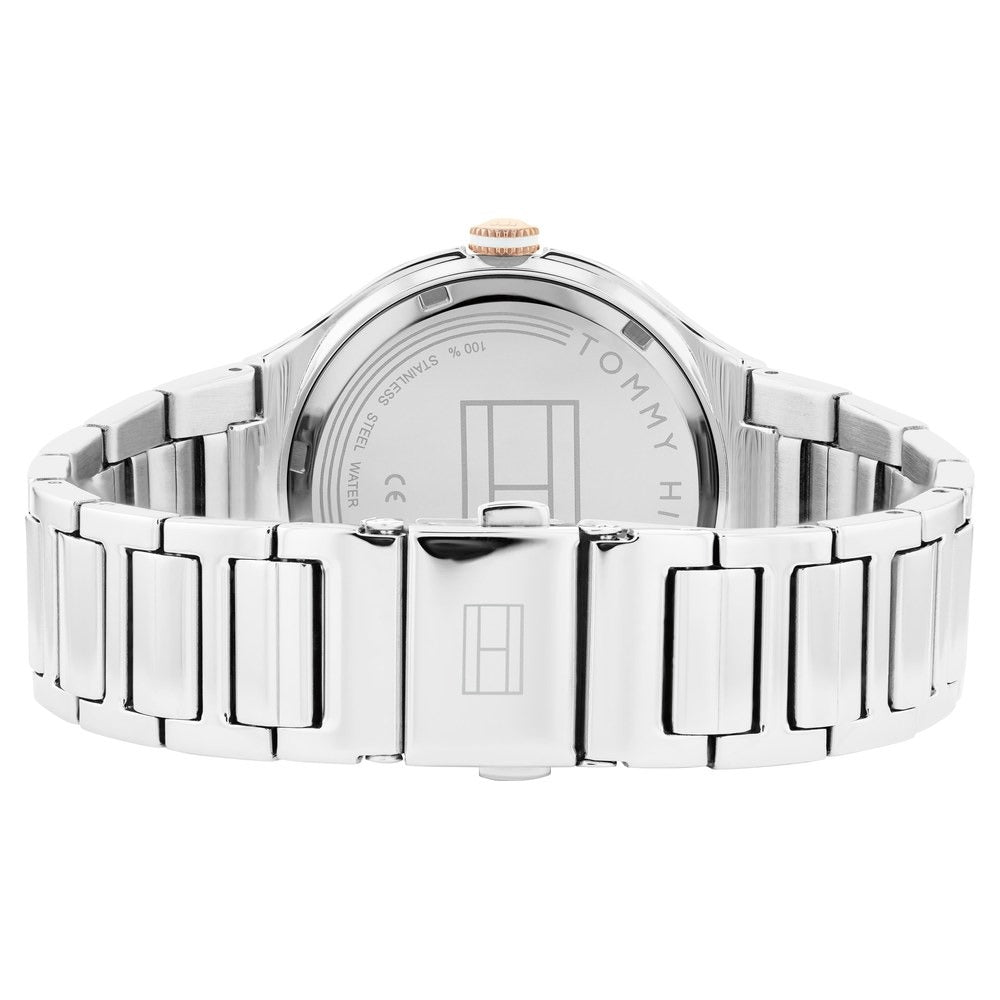 Tommy Hilfiger Quartz Analog Rose Gold Dial Multicoloured Stainless Steel Strap Watch For Women