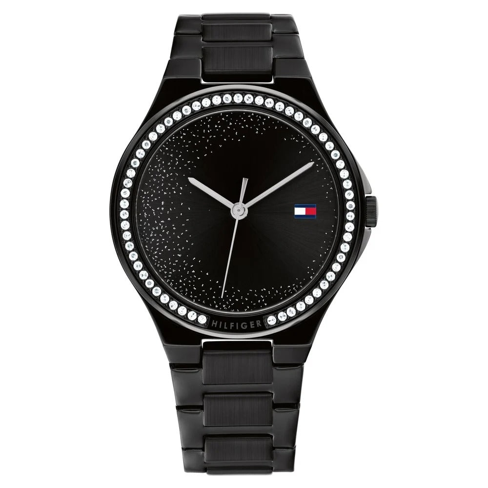 Tommy Hilfiger Quartz Analog Black Stainless Steel Strap for Women
