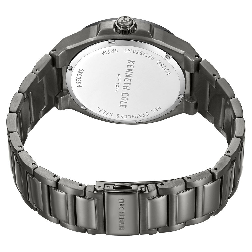 Kenneth Cole Quartz Multifunction Brown Dial Stainless Steel Strap Watch for Men