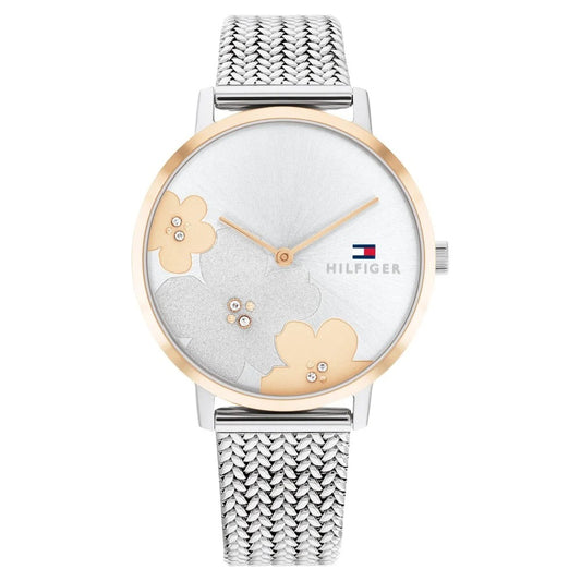 Tommy Hilfiger Multifunction Silver Round Dial Silver Stainless Steel Strap Watch For Women