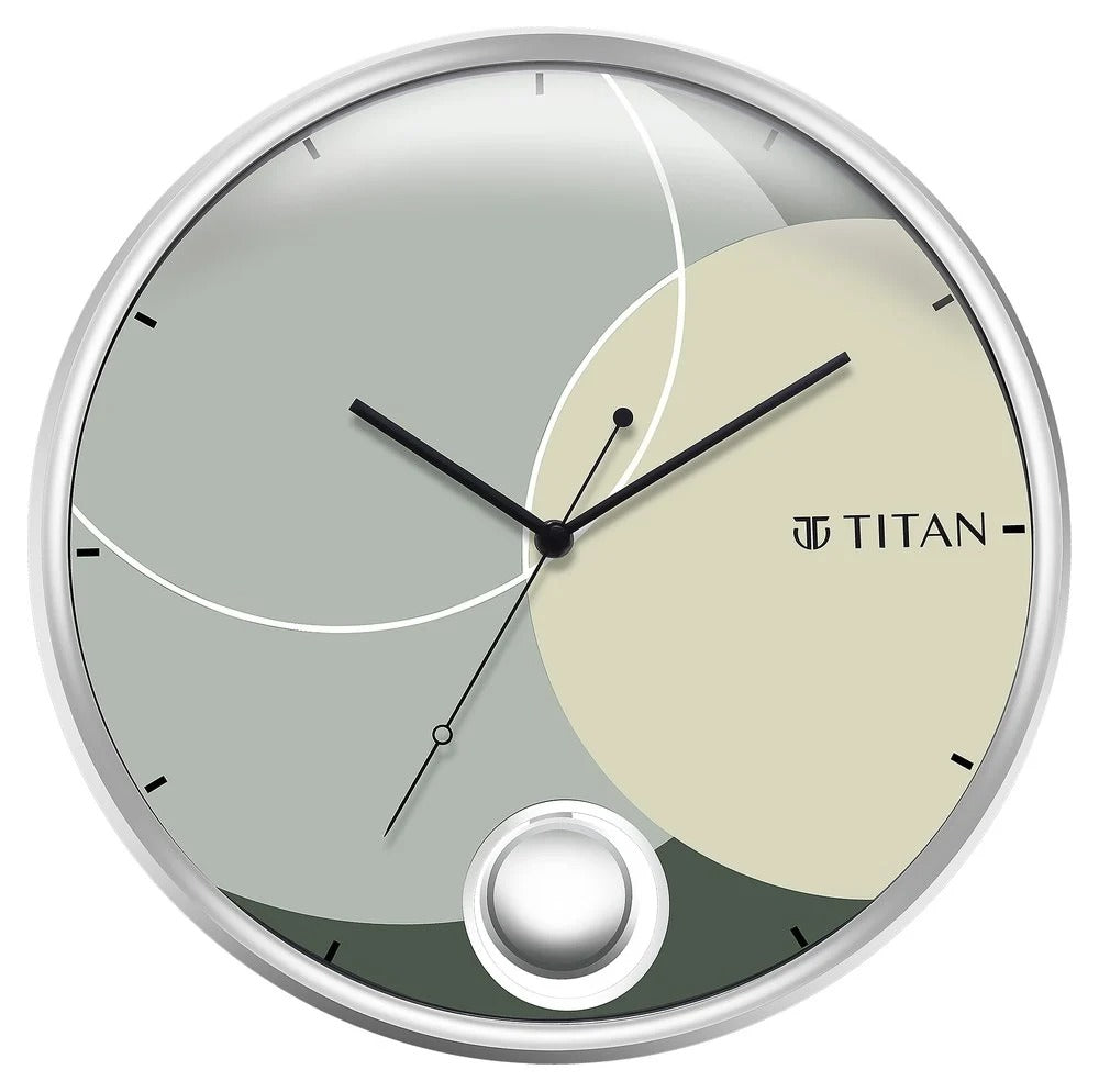 Titan's Modern Classic 35 cm Pendulum Clock: Silent, Clear, Timeless Elegance