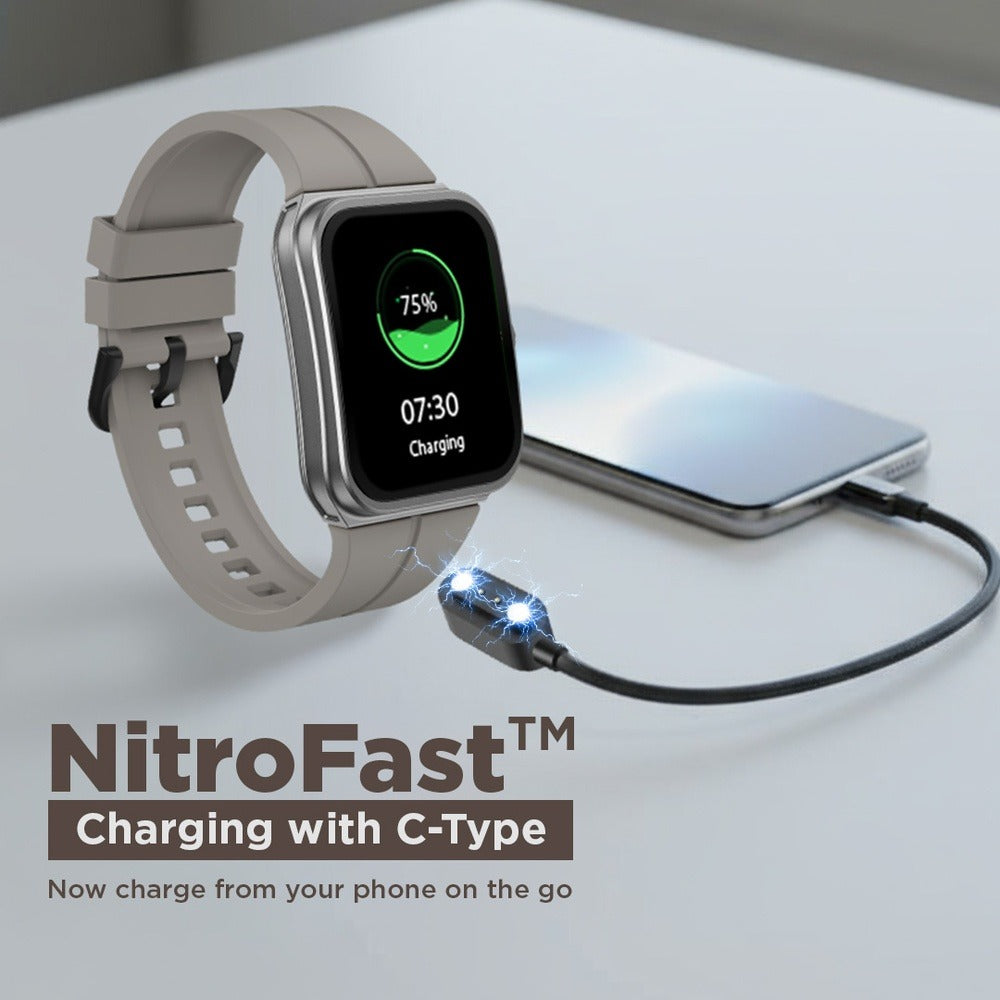 Fastrack VOX Neo Smartwatch 4.8CM Ultra Vu Display, Offline Voice Commands, Functional Crown