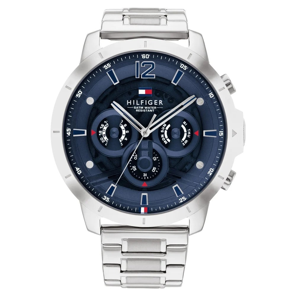 Tommy Hilfiger Quartz Multifunction Blue Dial Stainless Steel Strap Watch for Men