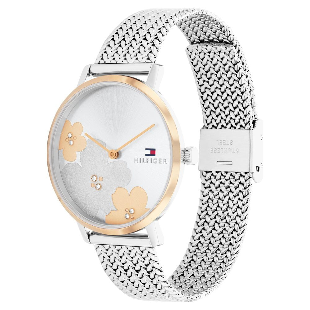 Tommy Hilfiger Multifunction Silver Round Dial Silver Stainless Steel Strap Watch For Women