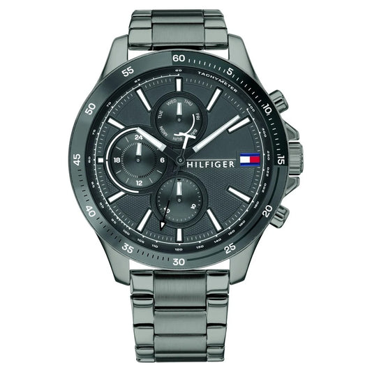 Tommy Hilfiger Quartz Multifunction Grey Dial Stainless Steel Strap Watch for Men