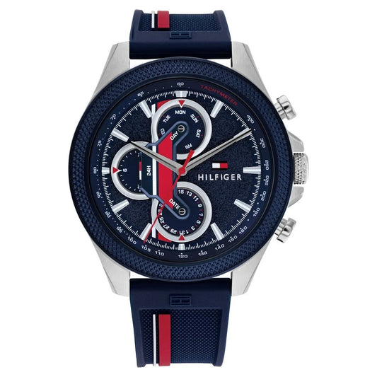 Tommy Hilfiger Quartz Multifunction Blue dial Silicone Strap Watch for Men