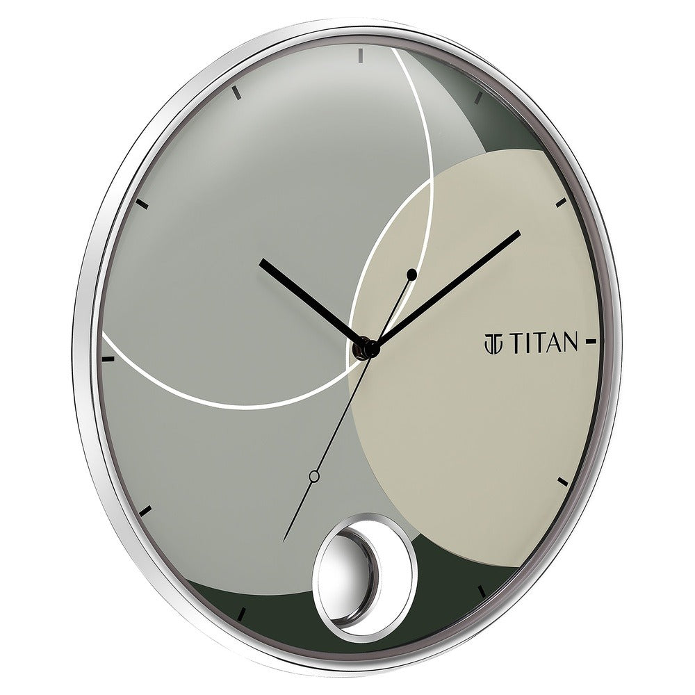 Titan's Modern Classic 35 cm Pendulum Clock: Silent, Clear, Timeless Elegance