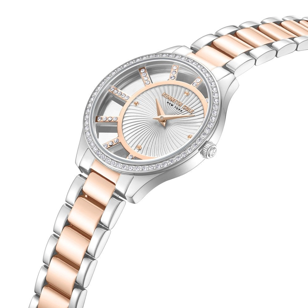 Kenneth Cole Quartz Analog Silver Dial Stainless Steel Strap Watch For Women