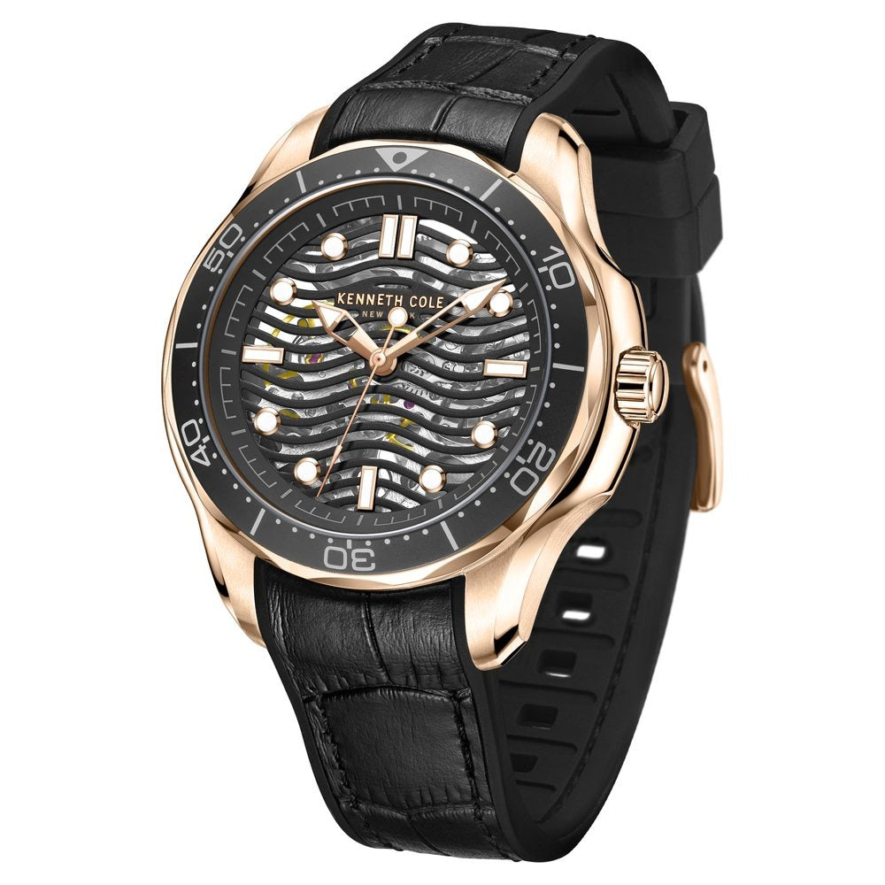 Kenneth Cole Black Dial Automatic Watch for Men