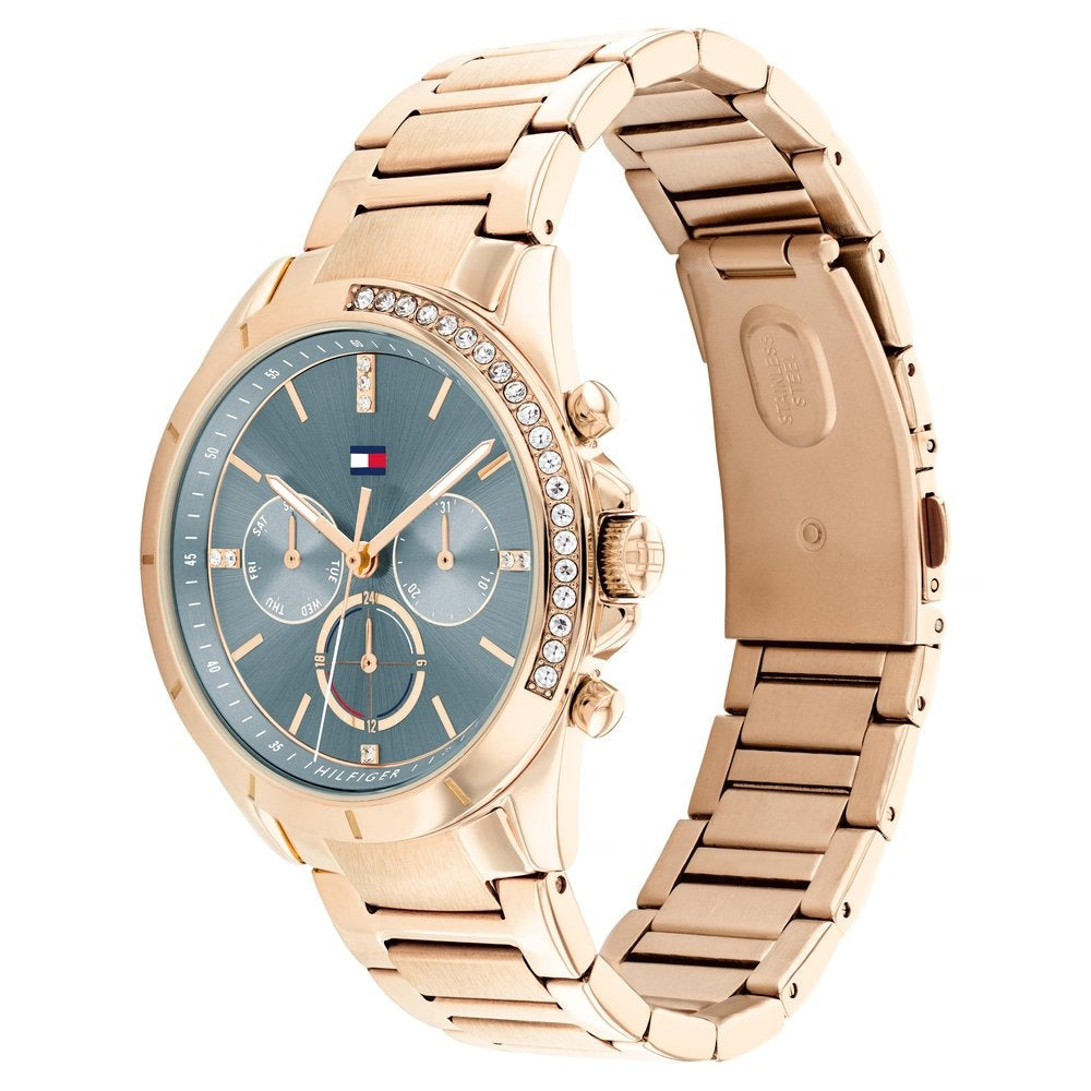 Tommy Hilfiger Quartz Multifunction Blue Dial Stainless Steel Strap Watch for Women