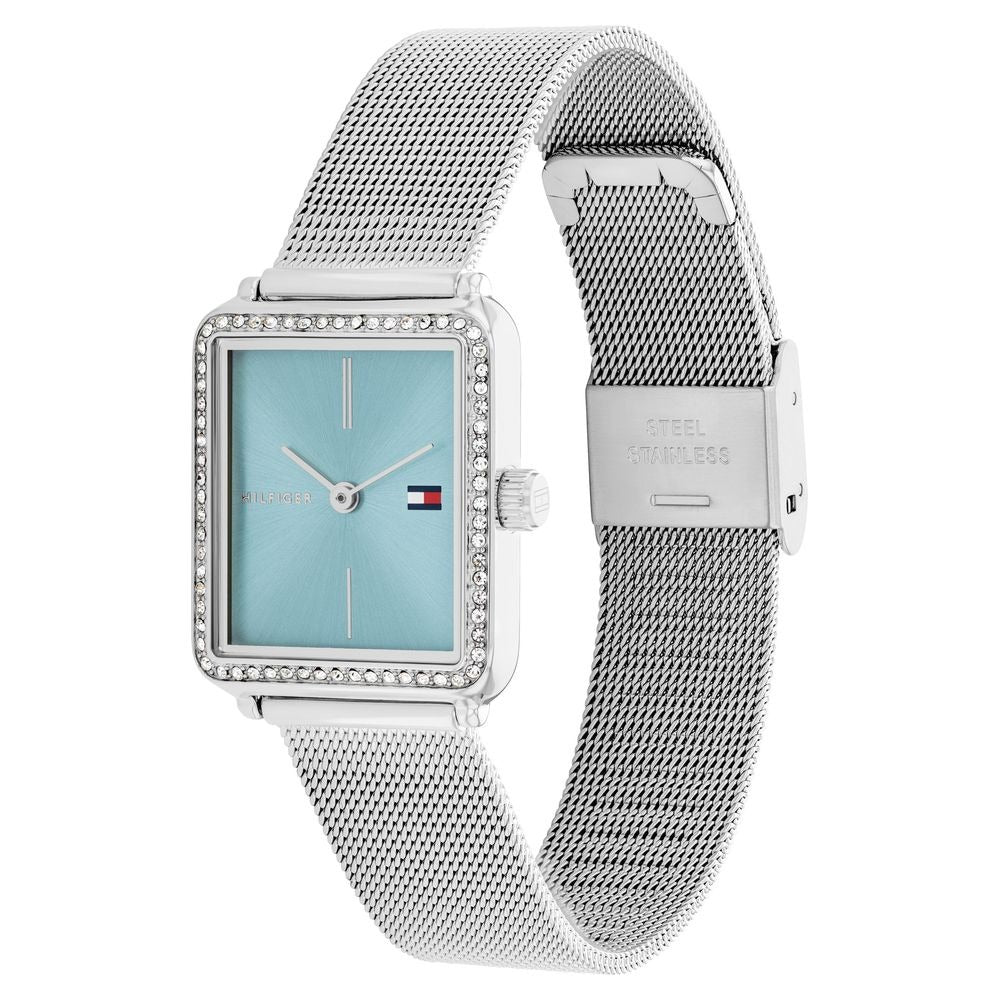Tommy Hilfiger Quartz Analog Blue Dial Silver Stainless Steel Strap Watch For Women