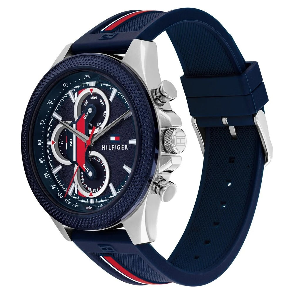 Tommy Hilfiger Quartz Multifunction Blue dial Silicone Strap Watch for Men
