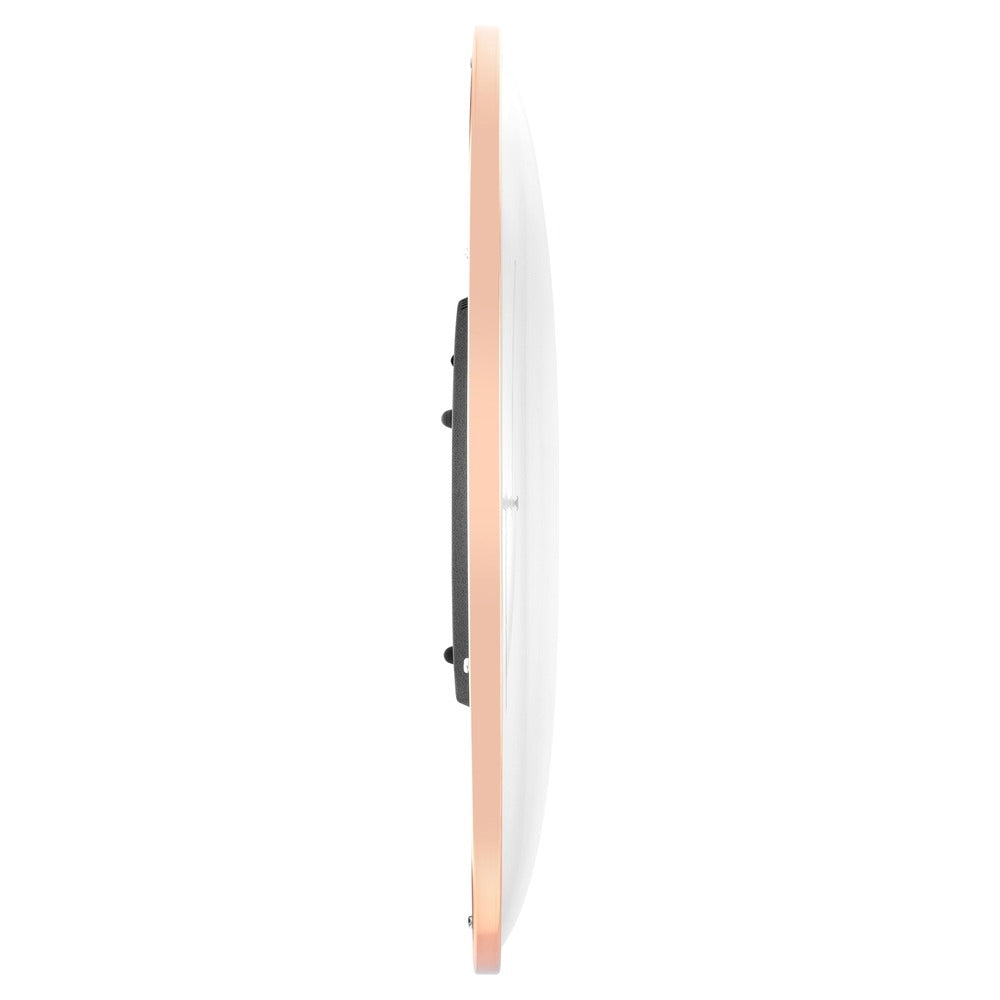 Titan Metallic Wall Clock White Dial with Silent Sweep Technology and Rose Gold Frame - 40.0 cm x 40.0 cm (Large)