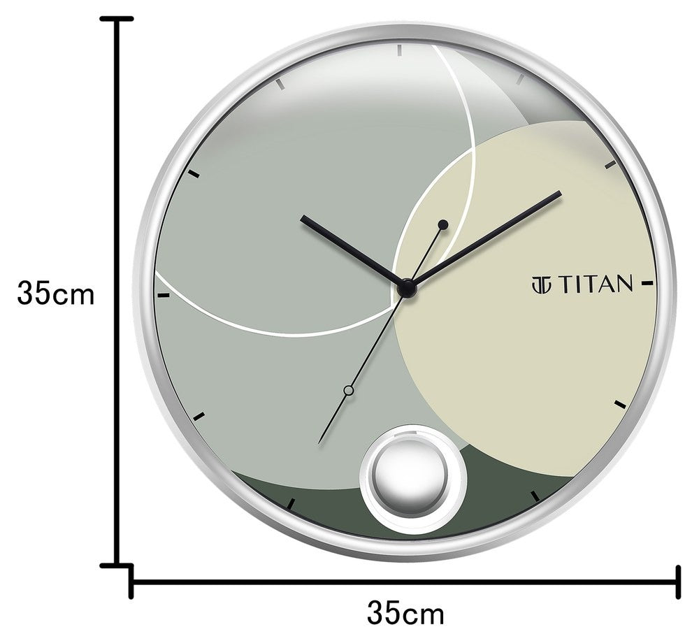 Titan's Modern Classic 35 cm Pendulum Clock: Silent, Clear, Timeless Elegance