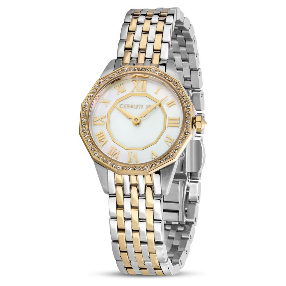 Cerruti 1881 Quartz Analog Mother of Pearl Dial Stainless Steel Strap Watch for Women