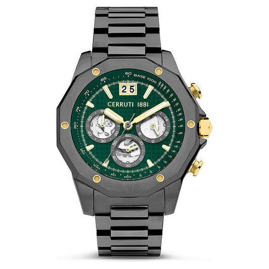 Cerruti 1881 Green Dial Stainless Steel Strap Watch for Men