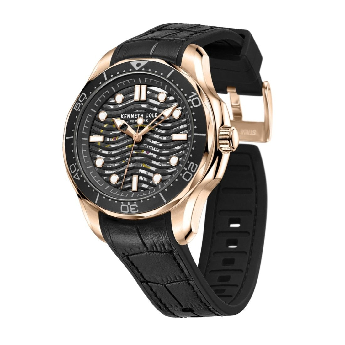 Kenneth Cole Black Dial Automatic Watch for Men