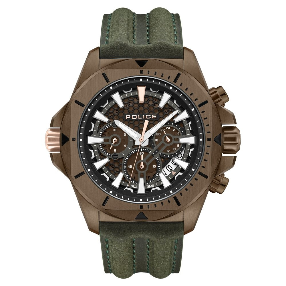 Police Men's Electrical KL Rahul Edition Leather Strap Watch