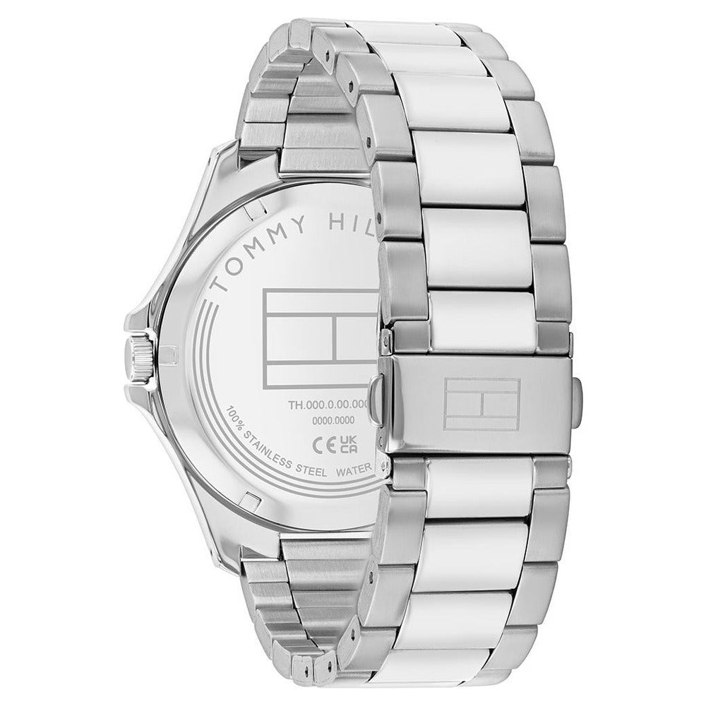 Tommy Hilfiger Quartz Analog Blue Dial Silver Stainless steel Strap Watch For Men