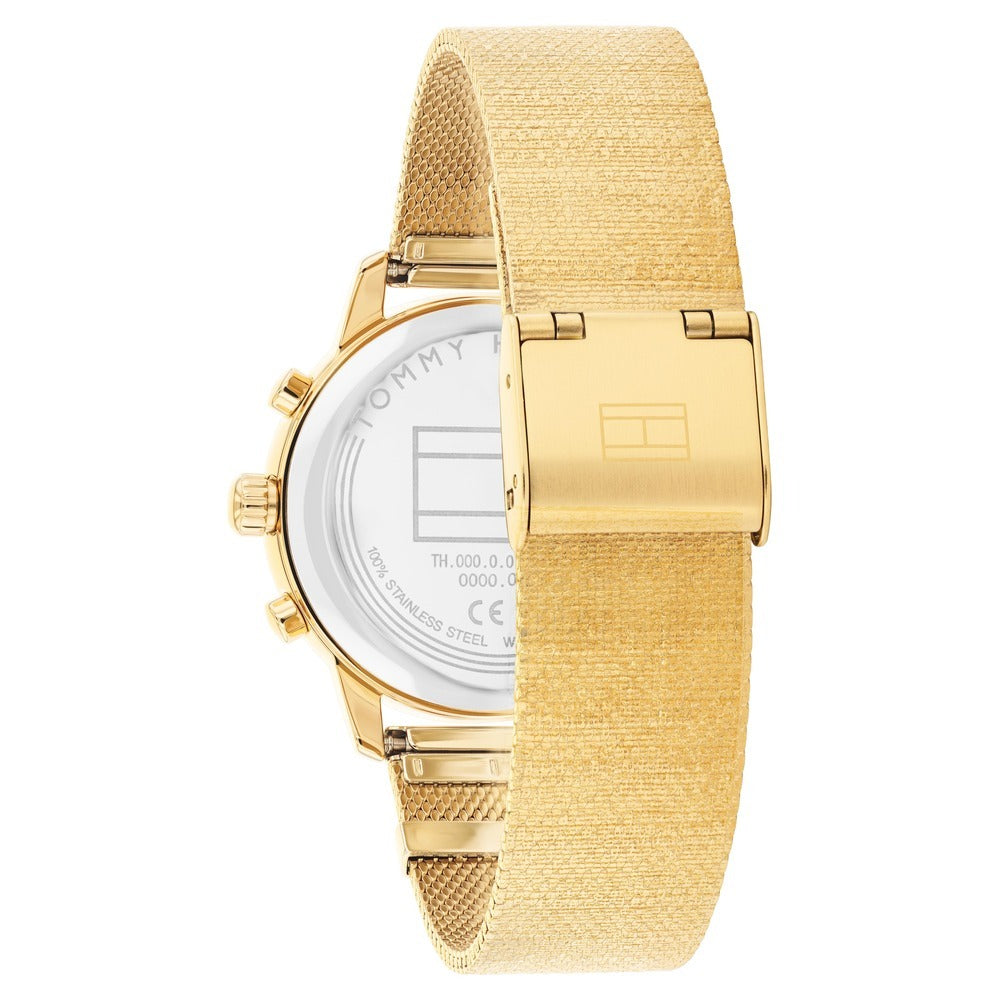 Tommy Hilfiger Quartz Multifunction Silver Dial Golden Stainless Steel Strap Watch For Men