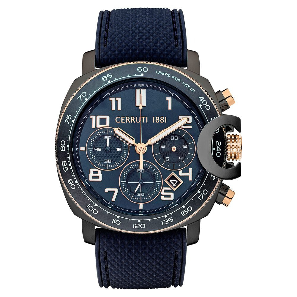 Cerruti 1881 Blue Dial Silicone Strap Watch for Men
