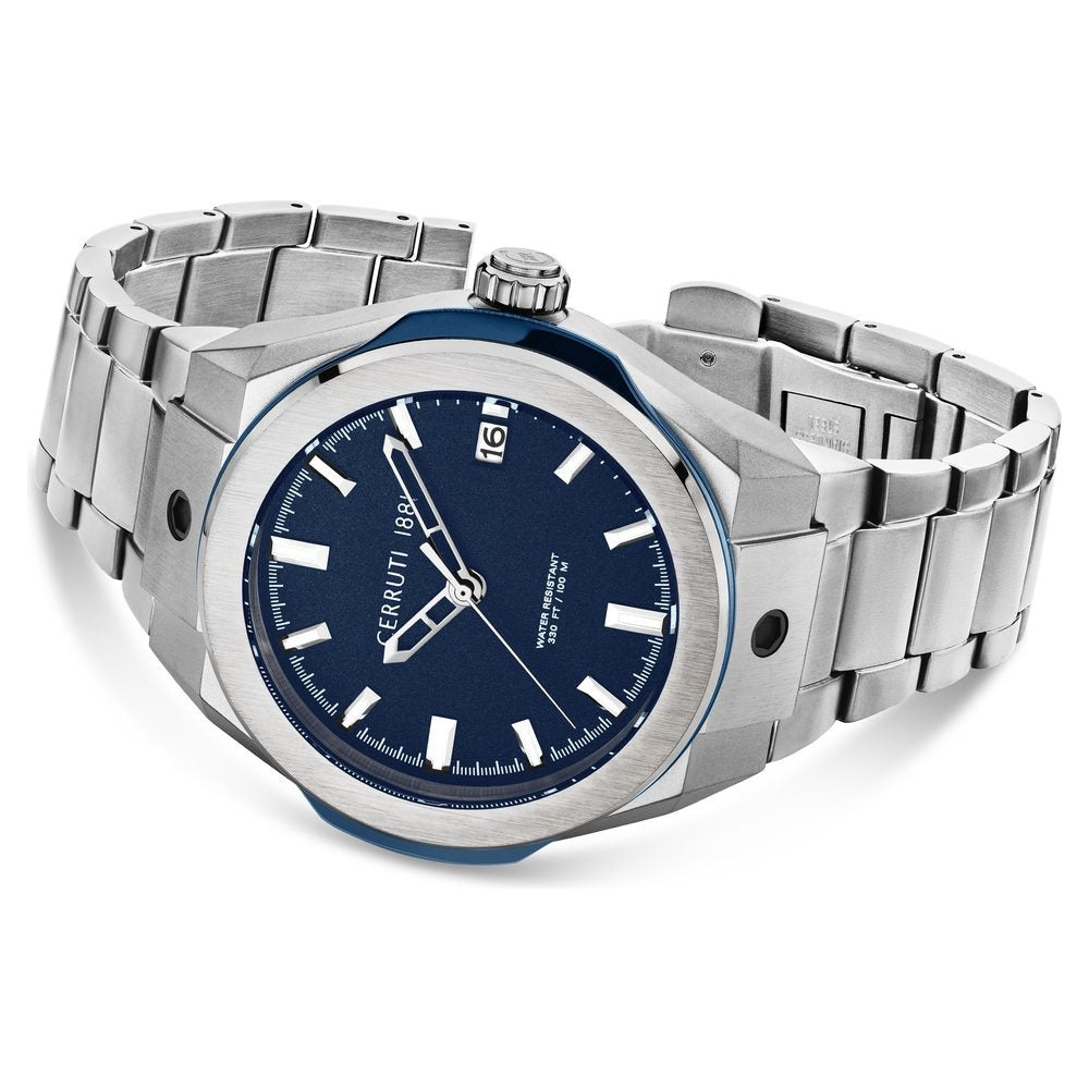 Cerruti 1881 Blue Dial Stainless Steel Strap Watch for Men