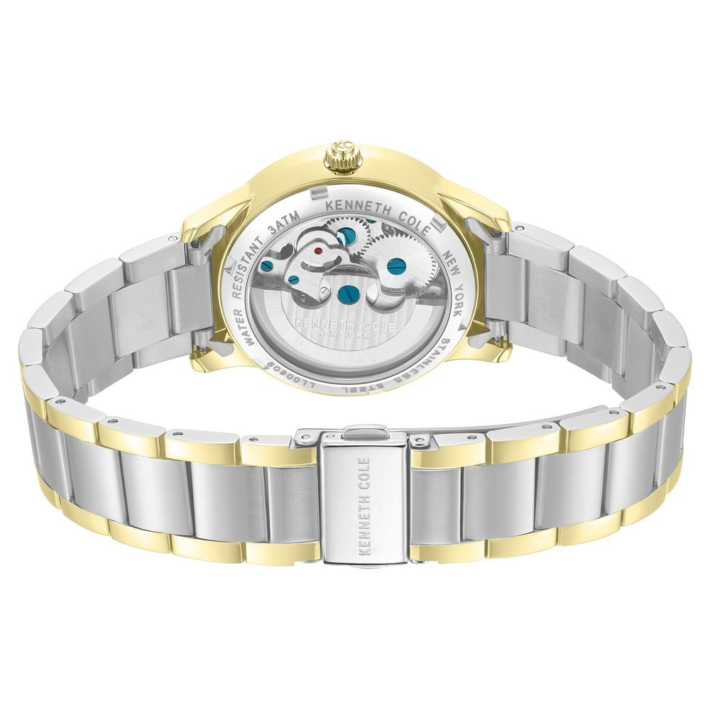 Kenneth Cole Automatic Silver Dial Two Toned Stainless Steel Strap Watch For Women