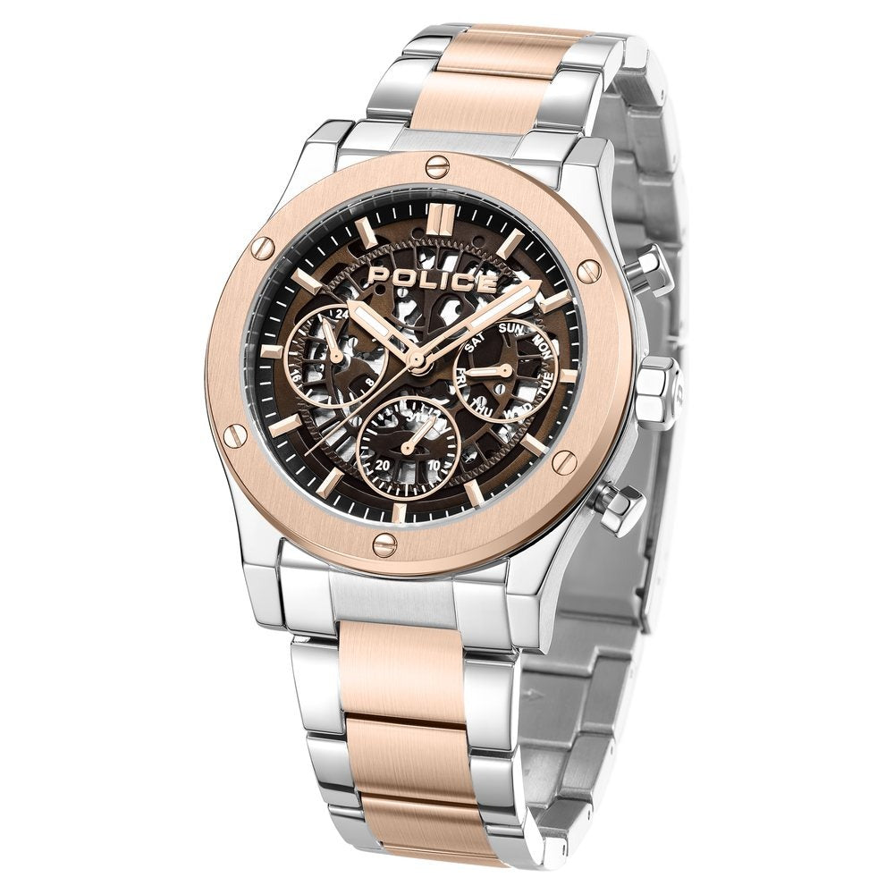 Police Brown Dial Quartz Multifunction Watch for Men