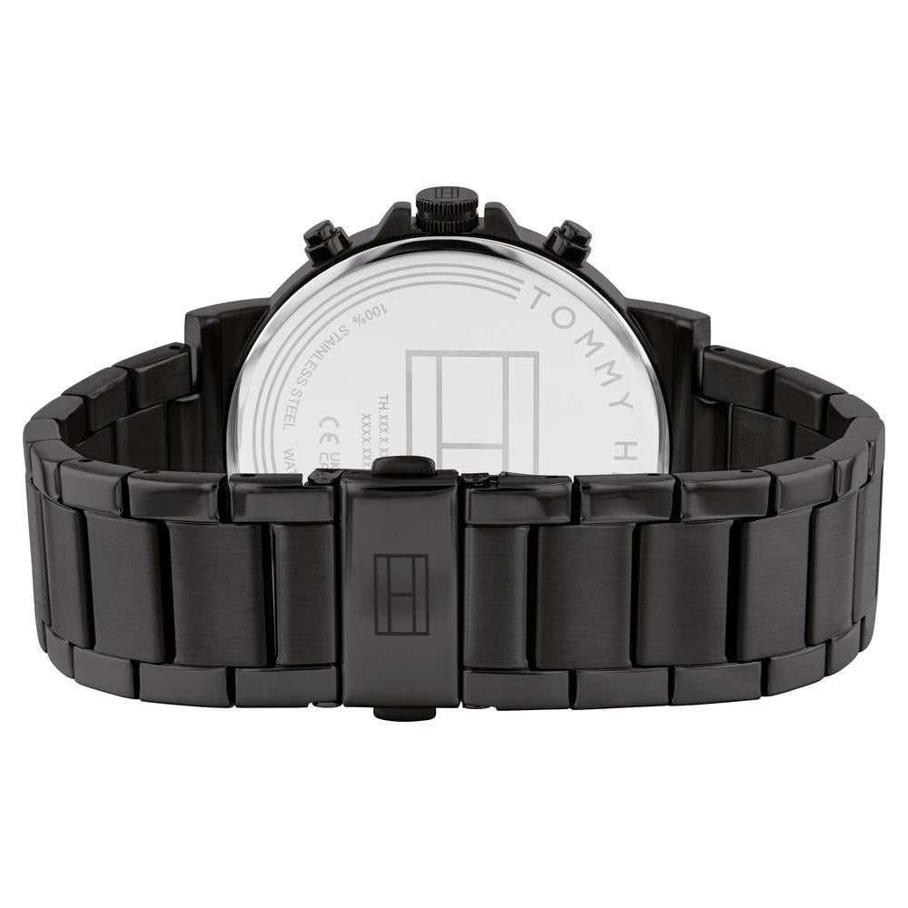Tommy Hilfiger Multifunction Black Stainless Steel Strap for Men