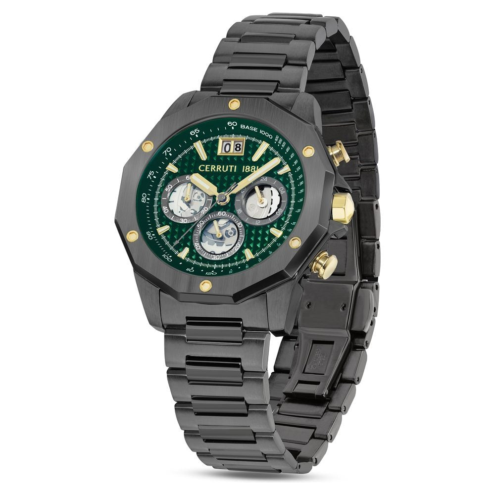 Cerruti 1881 Green Dial Stainless Steel Strap Watch for Men