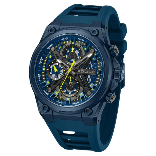 Police Men's Sonic KL Rahul Edition Multifunction Watch with BlueÂ Silicone Strap