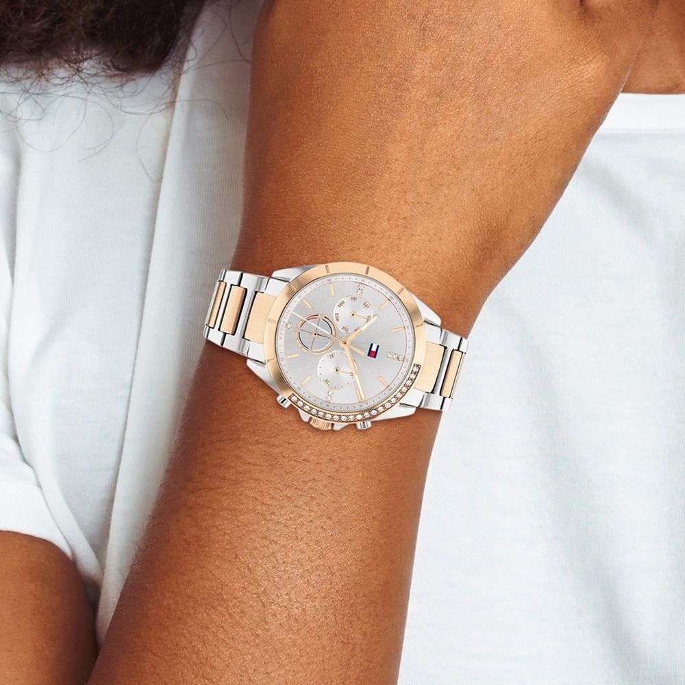 Tommy Hilfiger Quartz Multifunction Grey Dial Stainless Steel Strap Watch for Women