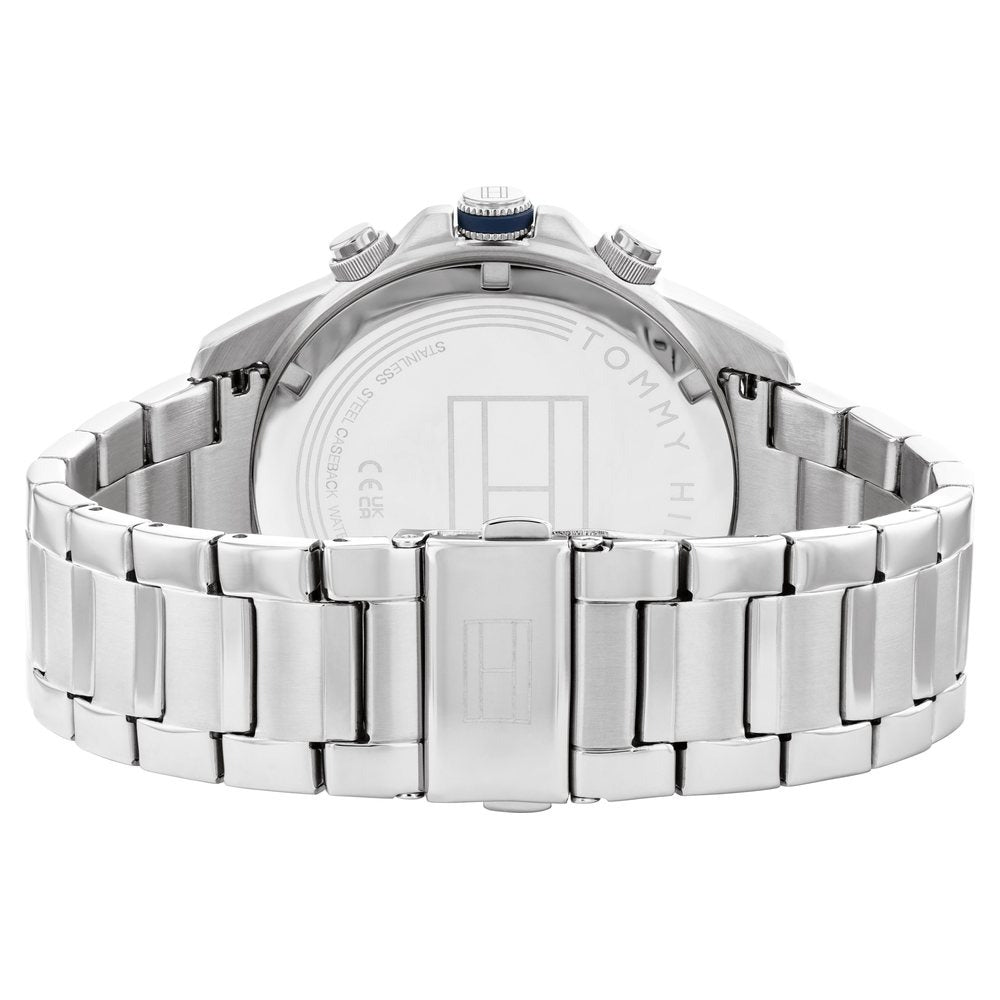 Tommy Hilfiger Blue Dial Silver Stainless Steel Strap Watch for Men