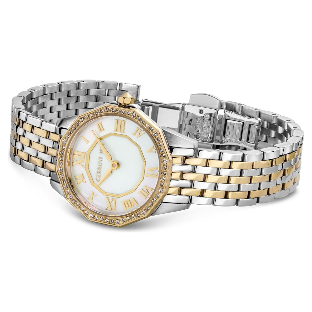 Cerruti 1881 Quartz Analog Mother of Pearl Dial Stainless Steel Strap Watch for Women